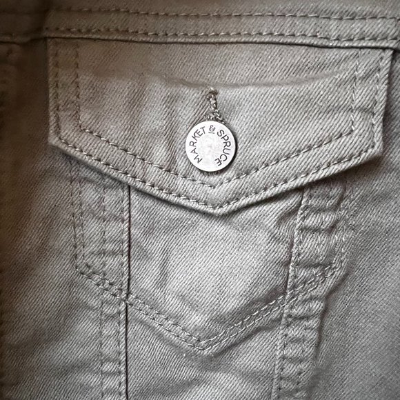 NWT Market & Spruce Olive Denim Jacket - Picture 3 of 4